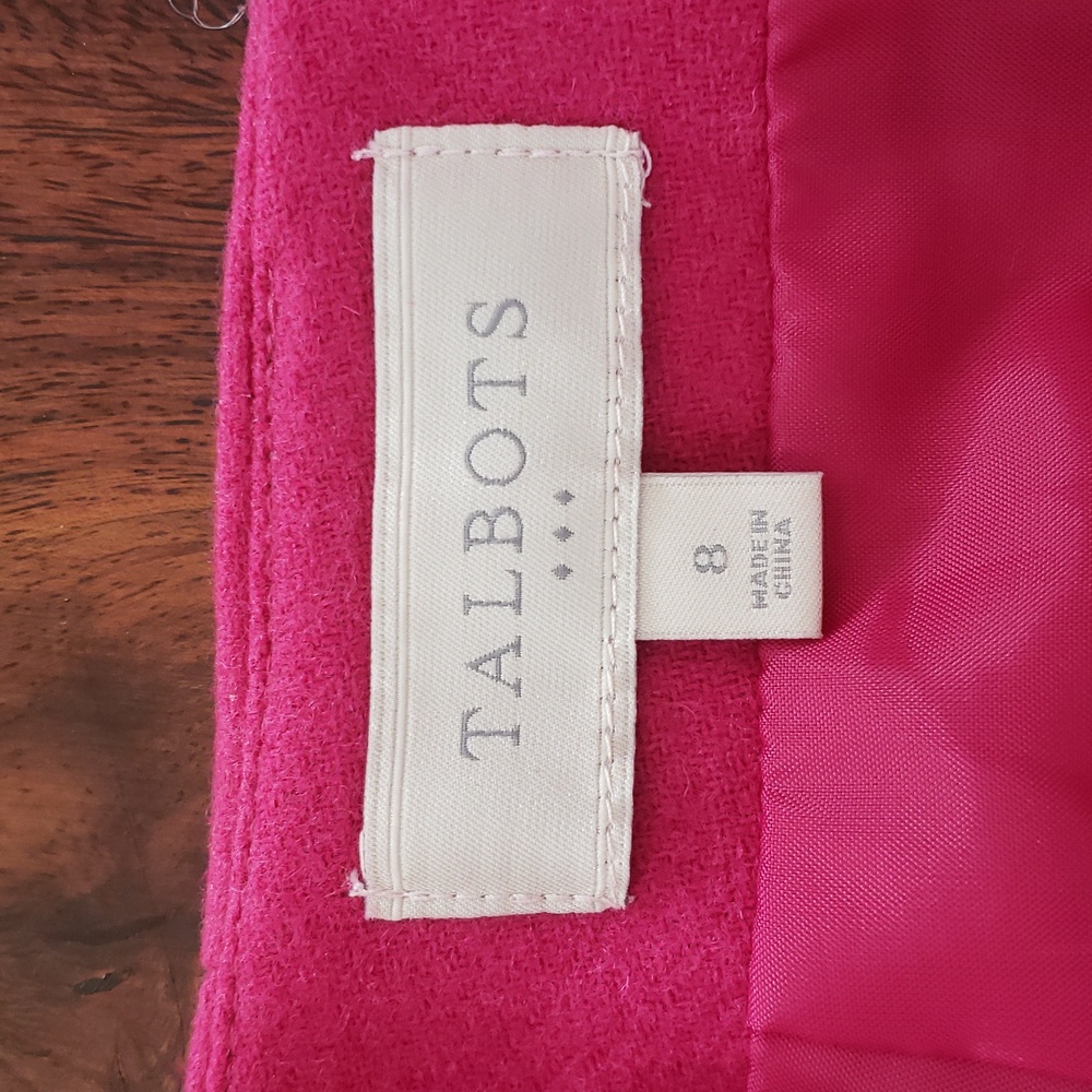 Talbots Fuchsia Berry Pink Wool Pencil Skirt | Size 6 - Picture 12 of 13